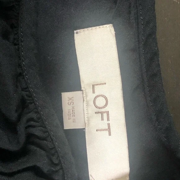 LOFT Black Long Sleeve Blouse - Picture 2 of 3